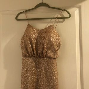 Sorella vita sequin bridesmaid dress in champagne